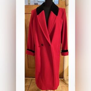 Plus Size Elegant Red Women's Coat